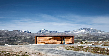 Tverrfjellhytta, Rentier­beobachtungs-Pavillon, Hjerkinn, Dovre (N) – © Ketil Jacobsen
